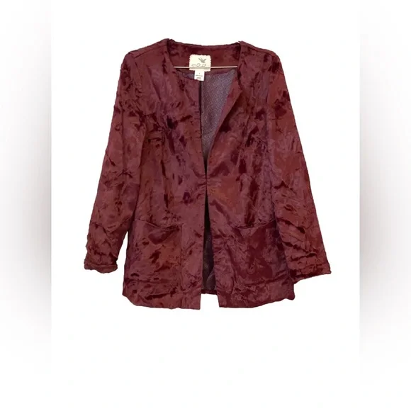 Panne velvet jacket w/silky lining Tabitha Anthropologie - Picture 4 of 8